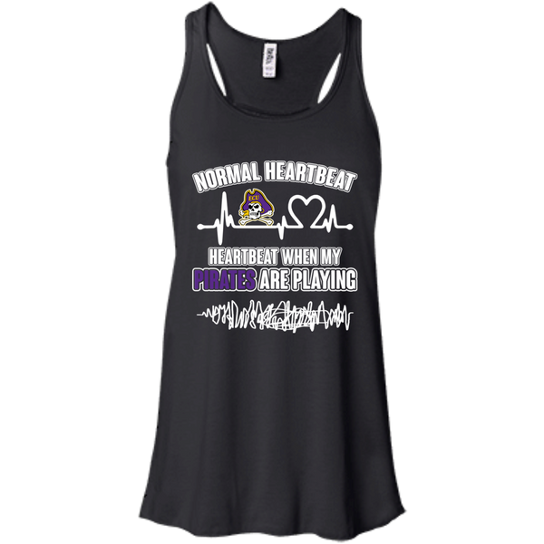 East Carolina Pirates T shirts Heartbeat When My Pirates  Playing Hoodies Sweatshirts