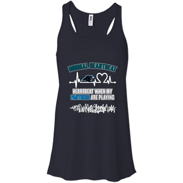 Carolina Panthers T shirts Heartbeat When My Panthers Playing Hoodies Sweatshirts