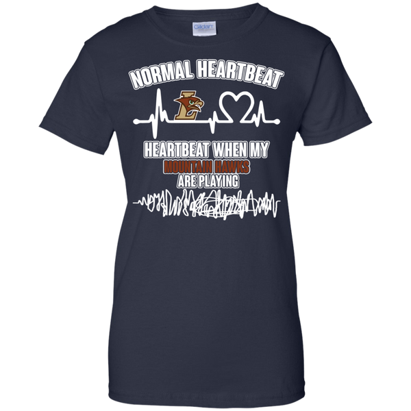 Lehigh Mountain Hawks T shirts Heartbeat When My Mountain Hawks Playing Hoodies Sweatshirts
