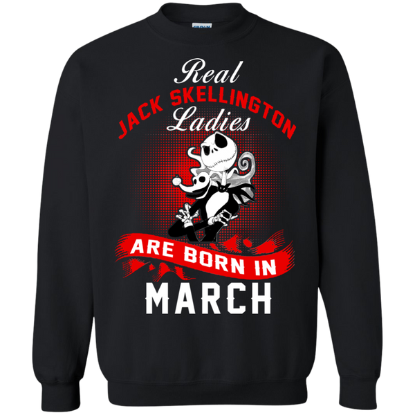 Jack Skellington T shirts Real Jack Skellington Ladies Born In March Hoodies Sweatshirts