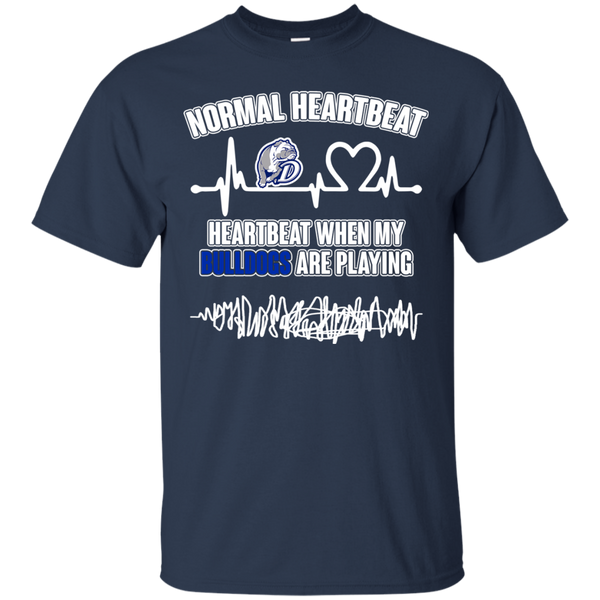 Drake Bulldogs T shirts Heartbeat When My Bulldogs Playing Hoodies Sweatshirts
