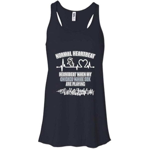 Chicago White Sox T shirts Heartbeat When My Chicago White Sox Playing Hoodies Sweatshirts