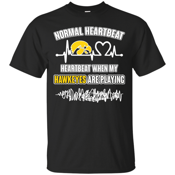 Iowa Hawkeyes T shirts Heartbeat When My Hawkeyes Playing Hoodies Sweatshirts