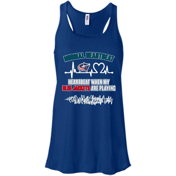 Columbus Blue Jackets T shirts Heartbeat When My Blue Jackets Playing Hoodies Sweatshirts