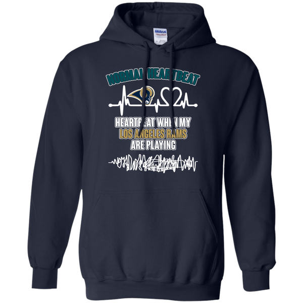 Los Angeles Rams T shirts Heartbeat When My Los Angeles Rams Playing Hoodies Sweatshirts
