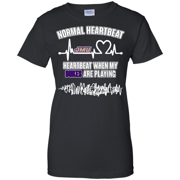James Madison Dukes T shirts Heartbeat When My Dukes Playing Hoodies Sweatshirts