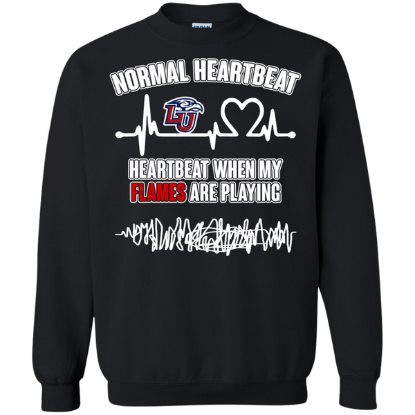 Liberty Flames T shirts Heartbeat When My Flames Playing Hoodies Sweatshirts