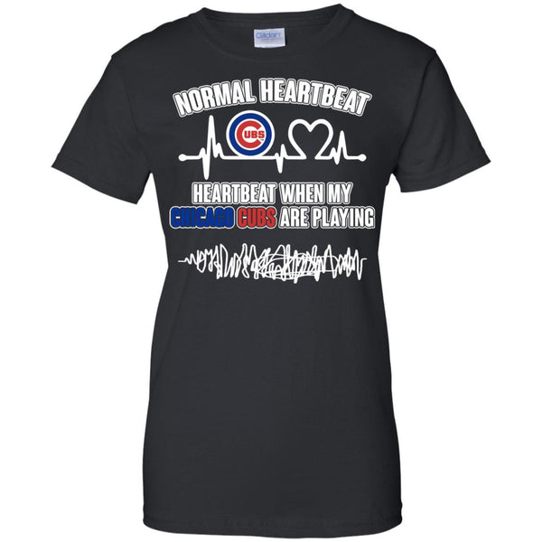 Chicago Cubs T shirts Heartbeat When My Chicago Cubs Playing Hoodies Sweatshirts
