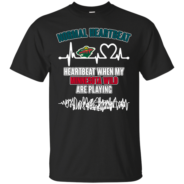 Minnesota Wild T shirts Heartbeat When My Minnesota Wild Playing Hoodies Sweatshirts