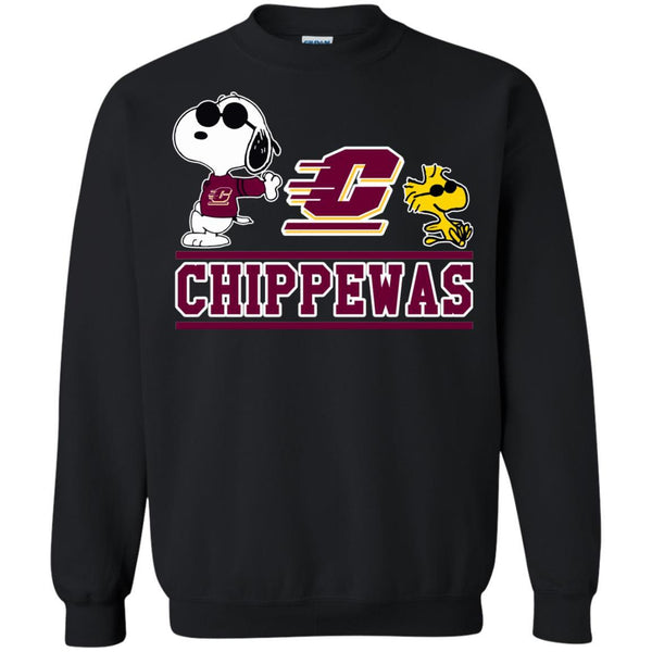 Central Michigan Chippewas T shirts Snoopy Hoodies Sweatshirts