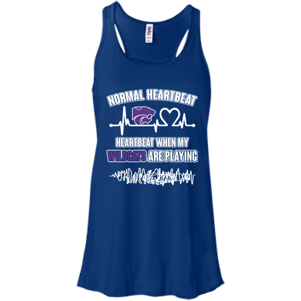 Kansas State Wildcats T shirts Heartbeat When My Wildcats Playing Hoodies Sweatshirts