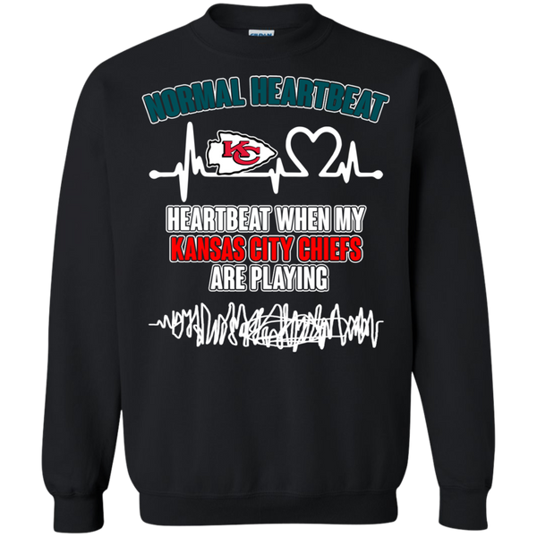 Kansas City Chiefs T shirts Heartbeat When My Kansas City Chiefs Playing Hoodies Sweatshirts