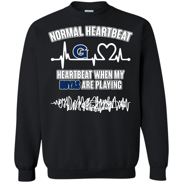 Georgetown Hoyas T shirts Heartbeat When My Hoyas Playing Hoodies Sweatshirts