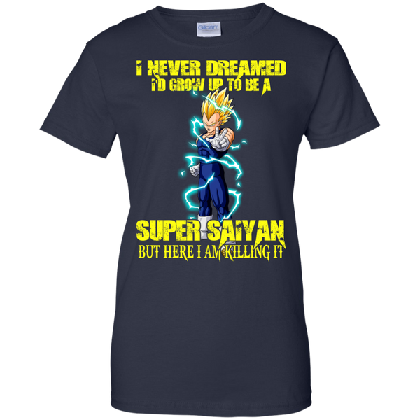 Dragon Ball Z Vegeta T shirts Never Grown To Be A Super Saiyan But Here I Am Hoodies Sweatshirts
