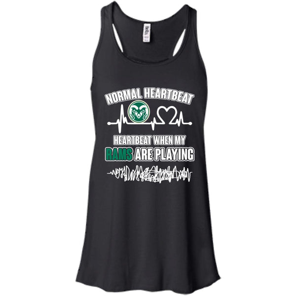 Colorado State Rams T shirts Heartbeat When My Rams Playing Hoodies Sweatshirts