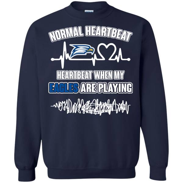 Georgia Southern Eagles T shirts Heartbeat When My Eagles Playing Hoodies Sweatshirts