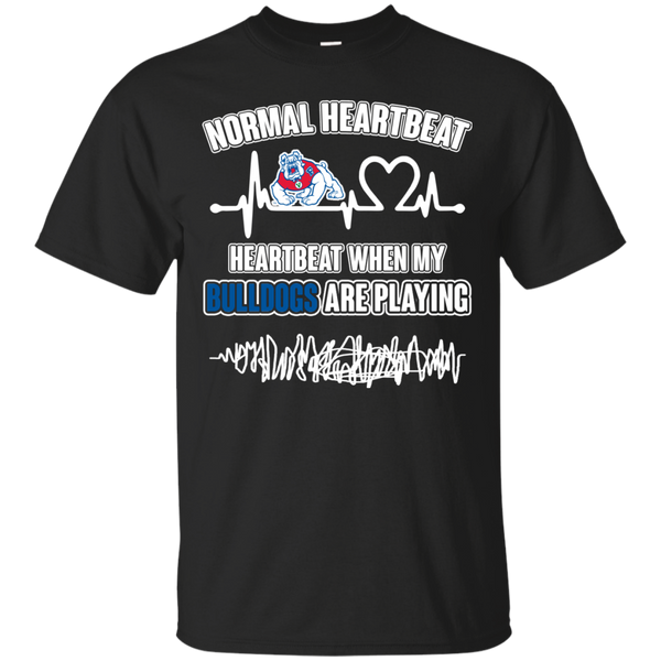 Fresno State Bulldogs T shirts Heartbeat When My Bulldogs Playing Hoodies Sweatshirts