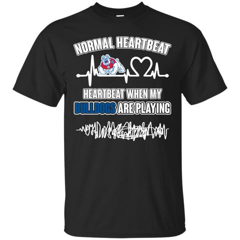 Fresno State Bulldogs T shirts Heartbeat When My Bulldogs Playing Hoodies Sweatshirts