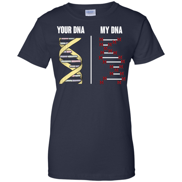 Miami Oh Redhawks T shirts Your DNA My DNA Hoodies Sweatshirts