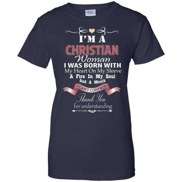 Christian Jesus T shirts A Christian Woman Was Born With Hoodies Sweatshirts