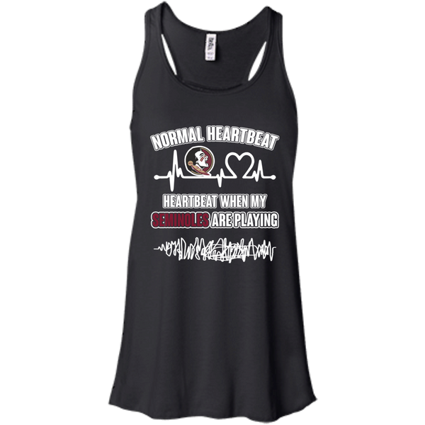 Florida State Seminoles T shirts Heartbeat When My Seminoles Playing Hoodies Sweatshirts