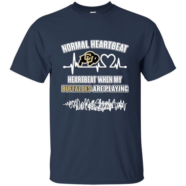 Colorado Buffaloes T shirts Heartbeat When My Buffaloes Playing Hoodies Sweatshirts