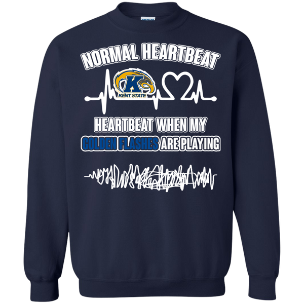 Kent State Golden Flashes T shirts Heartbeat When My Golden Flashes Playing Hoodies Sweatshirts