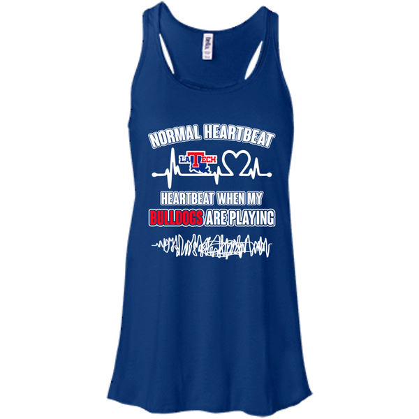 Louisiana Tech Bulldogs T shirts Heartbeat When My Bulldogs Playing Hoodies Sweatshirts