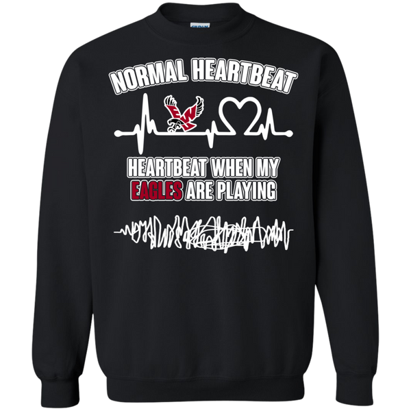 Eastern Washington Eagles T shirts Heartbeat When My Eagles Playing Hoodies Sweatshirts