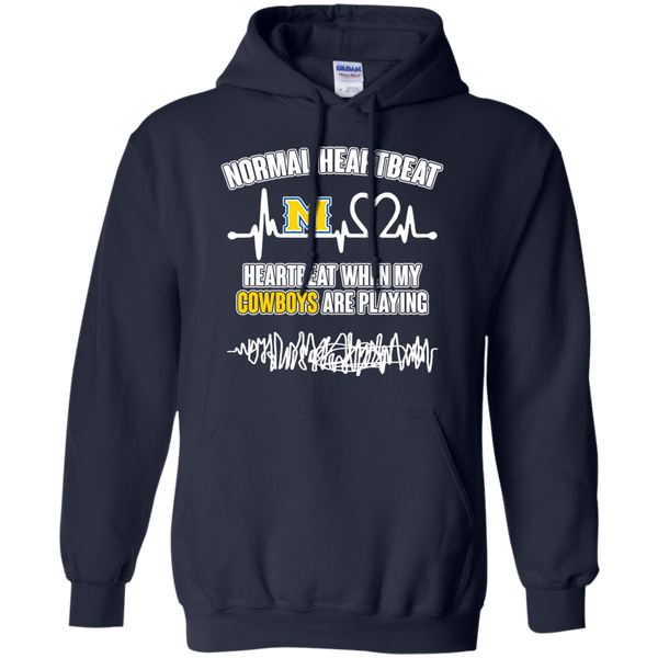 Mcneese State Cowboys T shirts Heartbeat When My Cowboys Playing Hoodies Sweatshirts