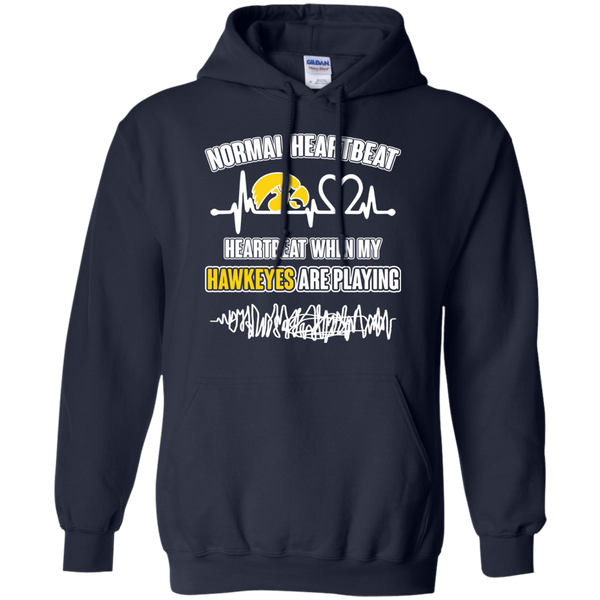 Iowa Hawkeyes T shirts Heartbeat When My Hawkeyes Playing Hoodies Sweatshirts