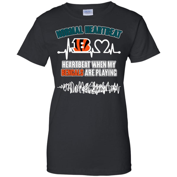 Cincinnati Bengals T shirts Heartbeat When My Bengals Playing Hoodies Sweatshirts