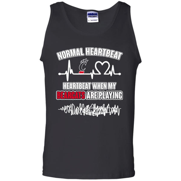 Cincinnati Bearcats T shirts Heartbeat When My Bearcats Playing Hoodies Sweatshirts