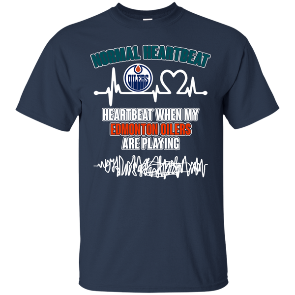 Edmonton Oilers T shirts Heartbeat When My Edmonton Oilers Playing Hoodies Sweatshirts