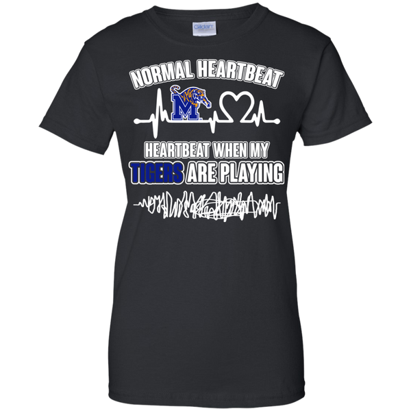 Memphis Tigers T shirts Heartbeat When My Tigers  Playing Hoodies Sweatshirts