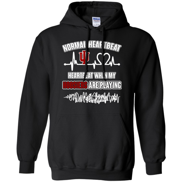 Indiana Hoosiers T shirts Heartbeat When My Hoosiers Playing Hoodies Sweatshirts