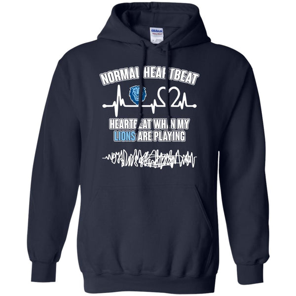 Columbia Lions T shirts Heartbeat When My Lions Playing Hoodies Sweatshirts