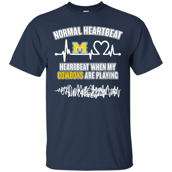 Mcneese State Cowboys T shirts Heartbeat When My Cowboys Playing Hoodies Sweatshirts