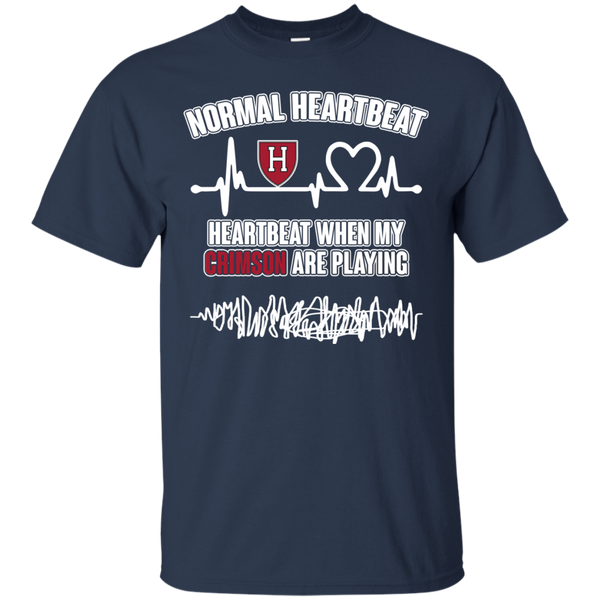 Harvard Crimson T shirts Heartbeat When My Crimson Playing Hoodies Sweatshirts