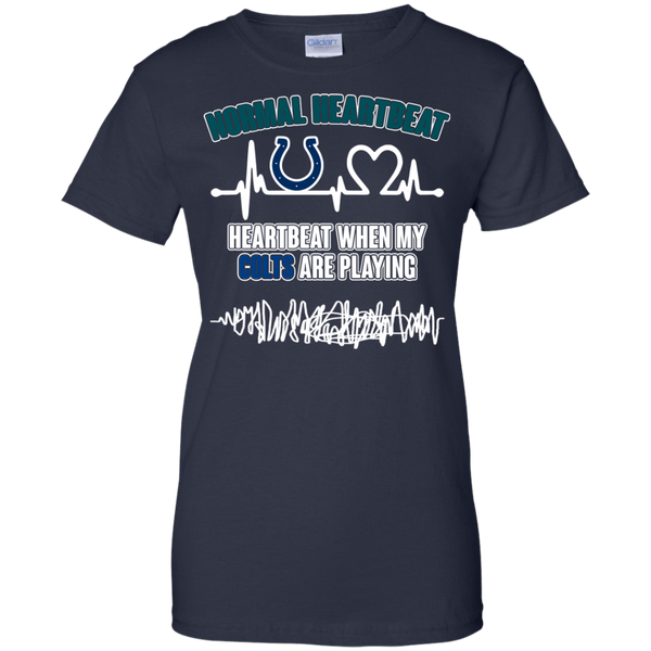 Indianapolis Colts T shirts Heartbeat When My Colts Playing Hoodies Sweatshirts
