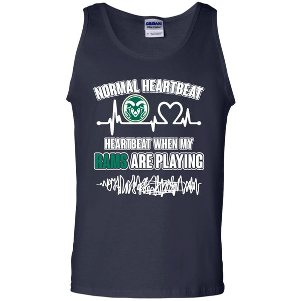 Colorado State Rams T shirts Heartbeat When My Rams Playing Hoodies Sweatshirts
