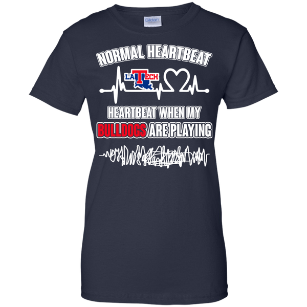 Louisiana Tech Bulldogs T shirts Heartbeat When My Bulldogs Playing Hoodies Sweatshirts