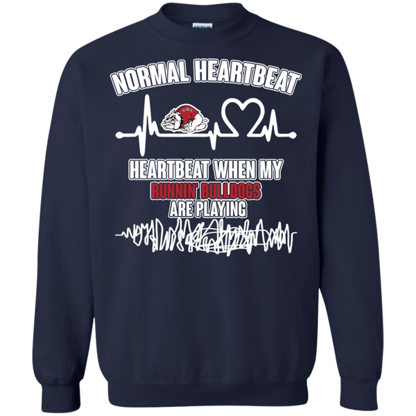 Gardner-Webb Runnin' Bulldogs T shirts Heartbeat When My Runnin' Bulldogs Playing Hoodies Sweatshirts