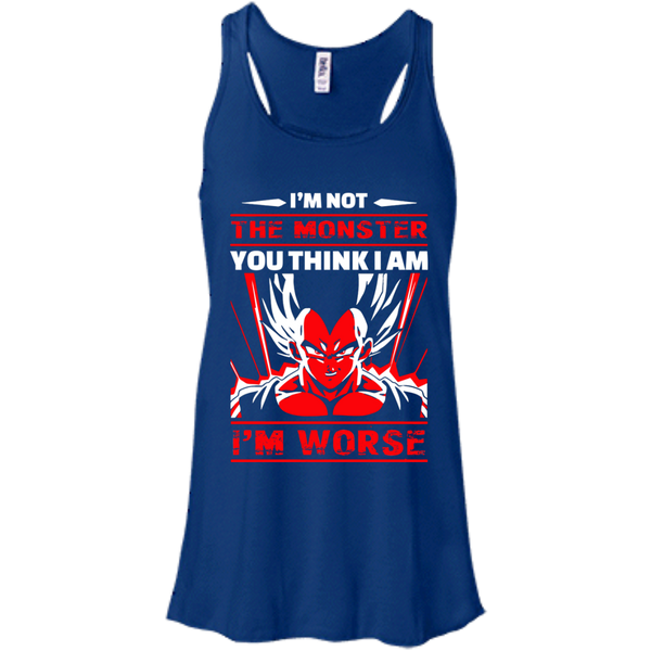 Dragon Ball Z Vegeta T shirts Not The Monster You Think I Am I'm Worse Hoodies Sweatshirts