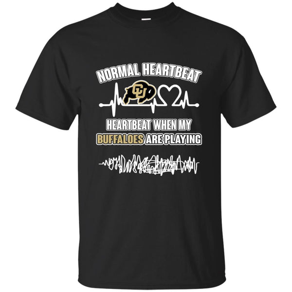 Colorado Buffaloes T shirts Heartbeat When My Buffaloes Playing Hoodies Sweatshirts