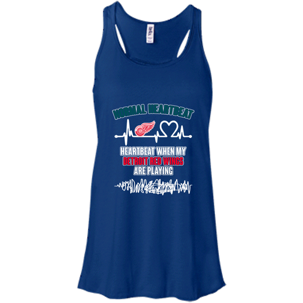 Detroit Red Wings T shirts Heartbeat When My Detroit Red Wings Playing Hoodies Sweatshirts