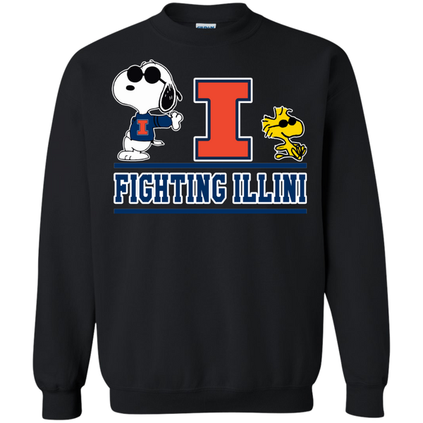 Illinois Fighting Illini T shirts Snoopy Hoodies Sweatshirts