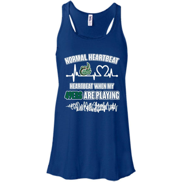 Charlotte 49ERS T shirts Heartbeat When My 49ERS Playing Hoodies Sweatshirts