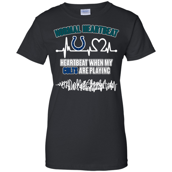 Indianapolis Colts T shirts Heartbeat When My Colts Playing Hoodies Sweatshirts