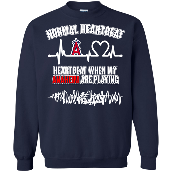 Los Angeles Angels of Anaheim T shirts Heartbeat When My Anaheim Playing Hoodies Sweatshirts